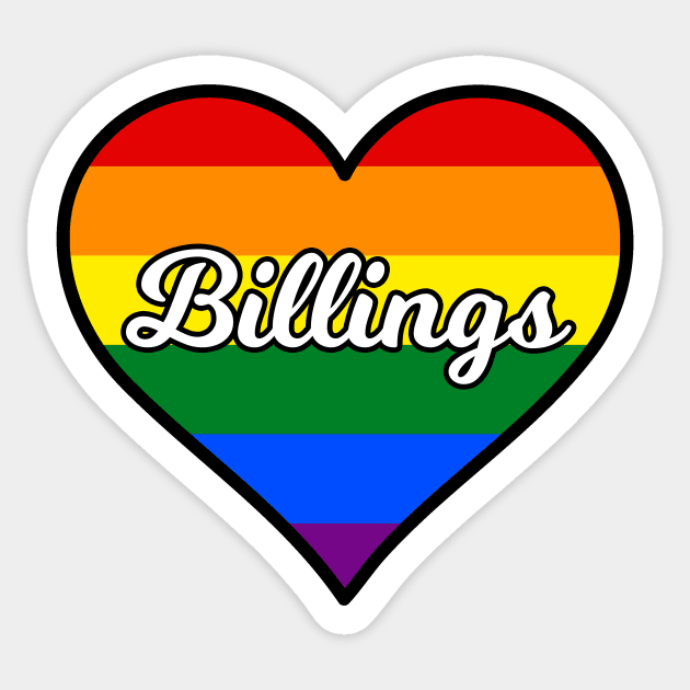 Billings Montana Gay Pride Heart Sticker by fearcity